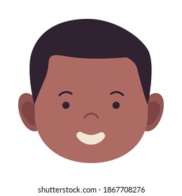 happy little afro boy avatar character vector illustration design