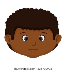 happy little black boy character