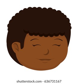 happy little black boy character