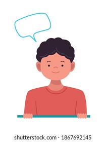 happy little boy avatar character vector illustration design