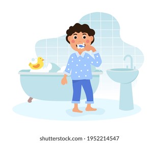 635 Outline kids brushing teeth Images, Stock Photos & Vectors ...