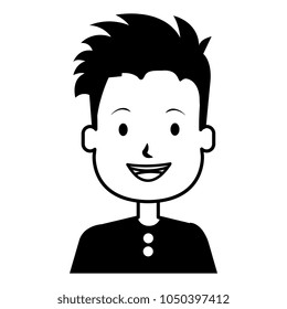 happy little boy character