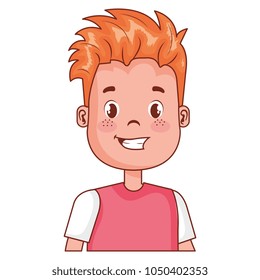 happy little boy character