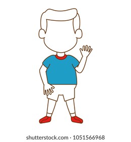 happy little boy character