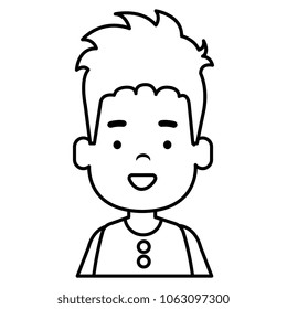 happy little boy character