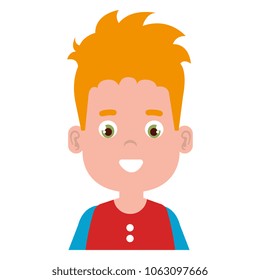 happy little boy character
