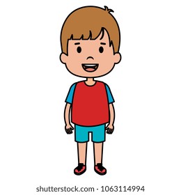 happy little boy character