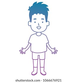 happy little boy character
