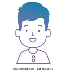 happy little boy character