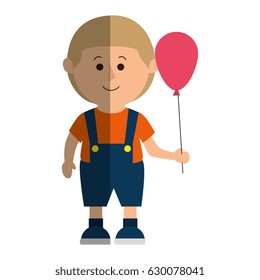 happy little boy character