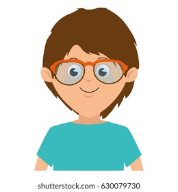 happy little boy character