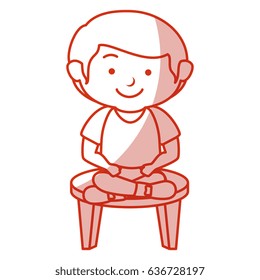 happy little boy character