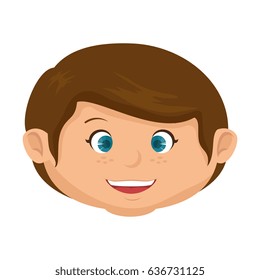 happy little boy character