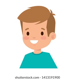 happy little boy comic character