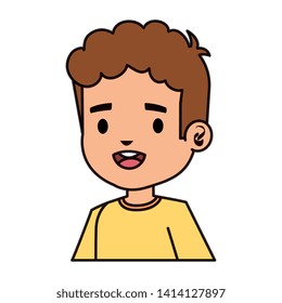 happy little boy comic character