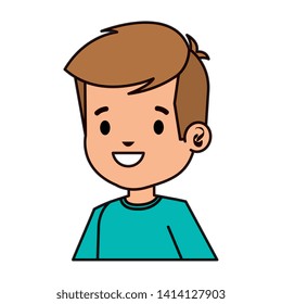 happy little boy comic character
