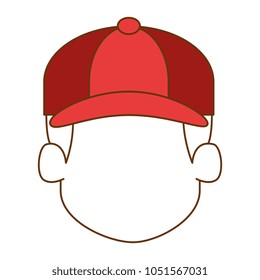 happy little boy head character