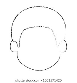 happy little boy head character