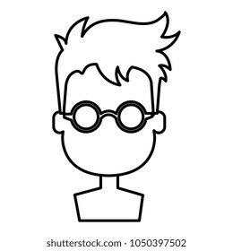 happy little boy shirtless character