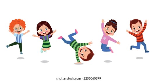 Happy Little Children Having Fun