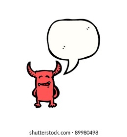 caricatura del diablo feliz