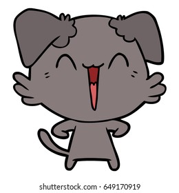 happy little dog cartoon