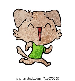 happy little dog cartoon