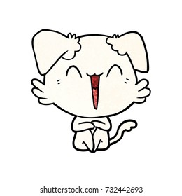 happy little dog cartoon