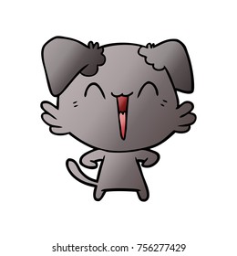 happy little dog cartoon