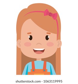 happy little girl character