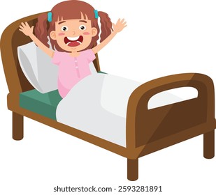 Happy Little girl in the hospital