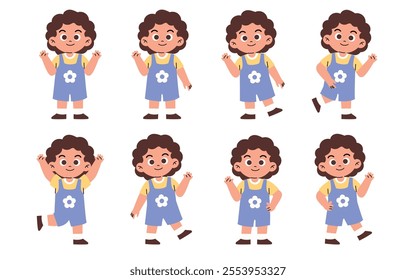 Happy Little Girl Waving Hand	