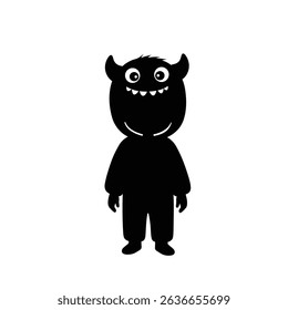 Happy little monster halloween costume design.