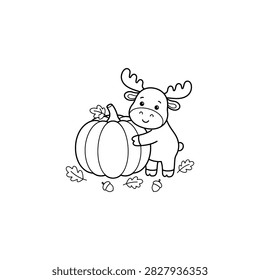 A happy little moose
