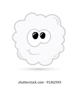 Happy little popcorn smiling, vector illustration