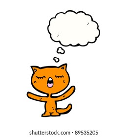 happy little singing cat cartoon