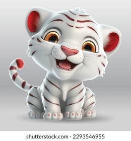 Happy Little Tiger-Delightful and Entertaining Illustration