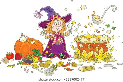 Happy little witch and
