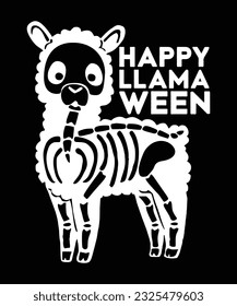 Happy llama ween shirt print template  svg