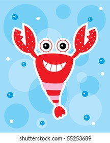 happy lobster doodle