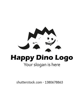 Happy Logo. Dinosaur logo. A cute animal symbolizing a dinosaur, or a lizard, or a reptile like them.