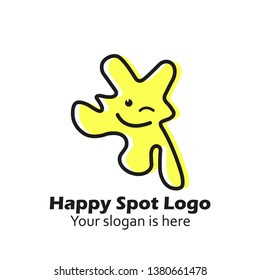 Happy Logo. Vector abstract. The icon has a two-digit form, either spots, or stars, or an animal. Use in the field of entertainment, for children's events, branding and the like.