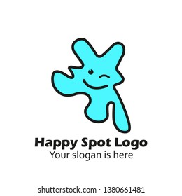 Happy Logo. Vector abstract. The icon has a two-digit form, either spots, or stars, or an animal. Use in the field of entertainment, for children's events, branding and the like.