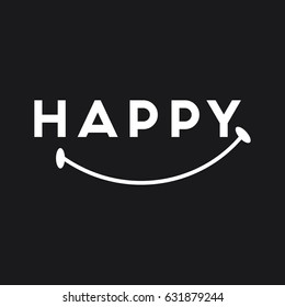 Happy Logo Vector Template