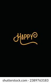 Happy Logo Vector Template Design, Happy Typography, Happy Calligraphy, Happy T-Shirt Design, Fun Design
