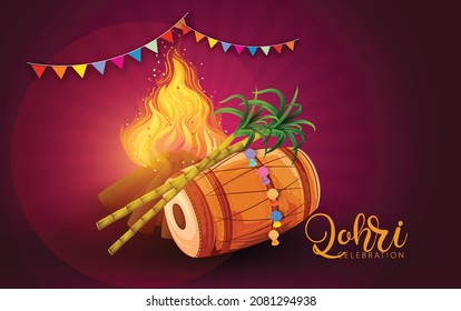  Happy Lohri Festival Of Punjab India Background