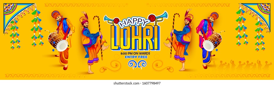 Happy Lohri holiday festival of Punjab in India