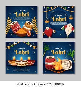 Happy Lohri Social Media Template 