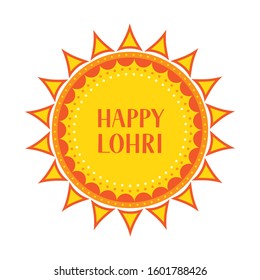 Happy Lohri Vector Illustration. Traditional Indian Festival Of Winter Solstice. Hindu Celebration Poster. Easy To Edit  Template For Greeting Card, Party Invitation, Banner, Flyer.