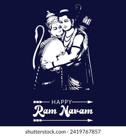 Happy Lord Ram Navami, Illustration Lord Rama and Happy Dussehra